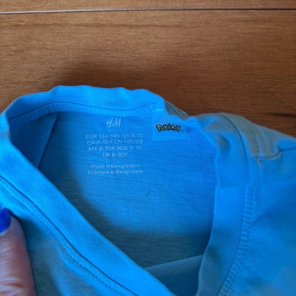 H&M Blue Short Sleeve Tees Vibrant Pokemon Design - Picture 5 of 8